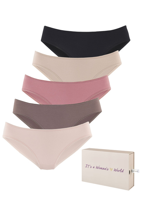 Bild: Jazz-Pants Slips von LASCANA: Jazzpants von Lascana im praktischen 5er-Pack. Eingefasste Saumkanten in glänzender Optik. Klassische Passform. Elastische Baumwollqualität mit weichem Griff.