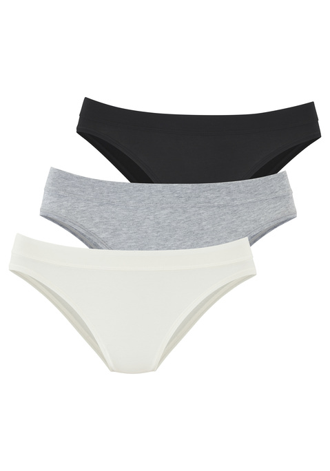 Bild: Jazz-Pants Slips von LASCANA: Schöne Jazzpants von Lascana im praktischen 3er-Pack. Unifarbene Optik und breites Bündchen für einen schlichten Look. Elastische Beinverarbeitung für einen sanften Abschluss. Tolle Single-Jersey-Qualität mit Modal für ein glattes und weiches Tragegefühl.