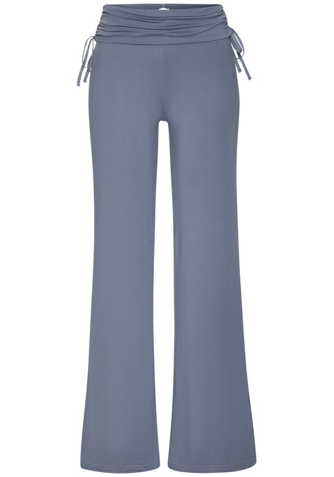 Bild: Jazzpants von LASCANA: Bequeme Flare-Leggings von Lascana mit leicht ausgestelltem Bein. Geraffter und verstellbarer Umschlagbund für Stil und Komfort. Ideal für zu Hause und für die Freizeit. Weich fließender Single-Jersey.