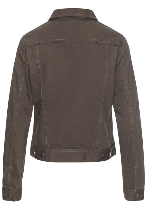 Bild: Jeansjacke von LASCANA: Kurze Jeansjacke von Lascana. Klassische Form mit Knopfleiste und 2 aufgesetzten Brusttaschen. Zusätzlich zwei Eingrifftaschen. Passt zu lässigen Looks. Weicher Denim in Used-Optik.