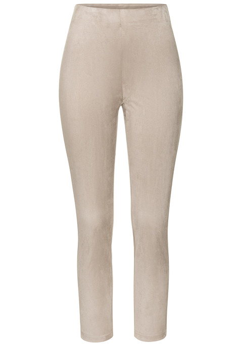 Bild: Jeggings von LASCANA: Leggings in Wildleder-Optik von Lascana. Bequemer, breiter Gummizugbund. Schmale Passform. Toll zu Longblusen kombinierbar. Weiches Velourslederimitat.