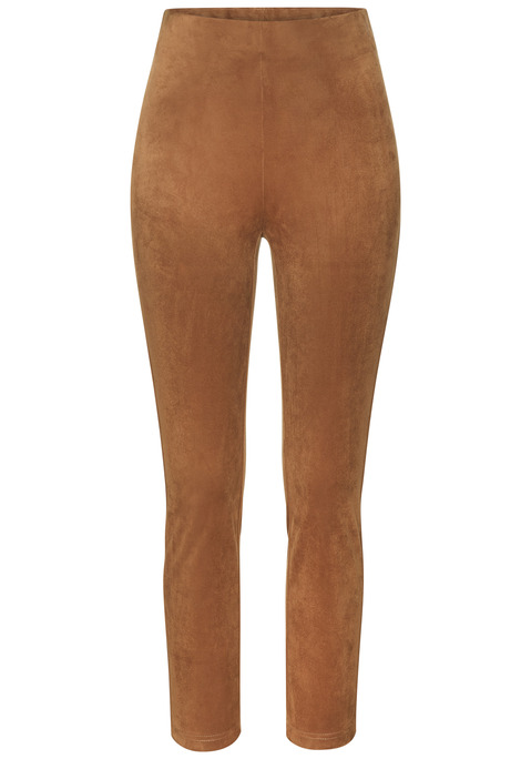 Bild: Jeggings von LASCANA: Leggings in Wildleder-Optik von Lascana. Bequemer, breiter Gummizugbund. Schmale Passform. Toll zu Longblusen kombinierbar. Weiches Velourslederimitat.