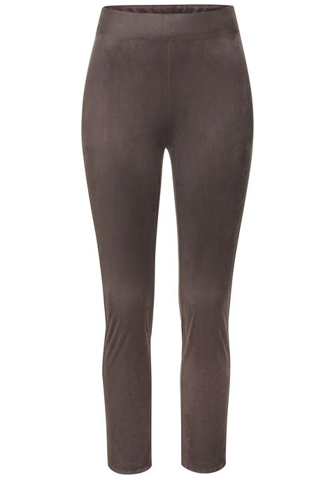 Bild: Jeggings von LASCANA: Leggings in Wildleder-Optik von Lascana. Bequemer, breiter Gummizugbund. Schmale Passform. Toll zu Longblusen kombinierbar. Weiches Velourslederimitat.