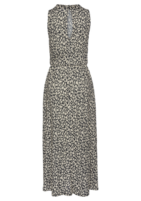 Bild: Jerseykleid von LASCANA: Maxikleid von Lascana in modischer Länge. Hoher Halsausschnitt mit femininer Rüschenkante. Schlitz mit Knopfverschluss hinten. Mit Gummizug zur Betonung der Taille. In weicher Viskose-Qualität.