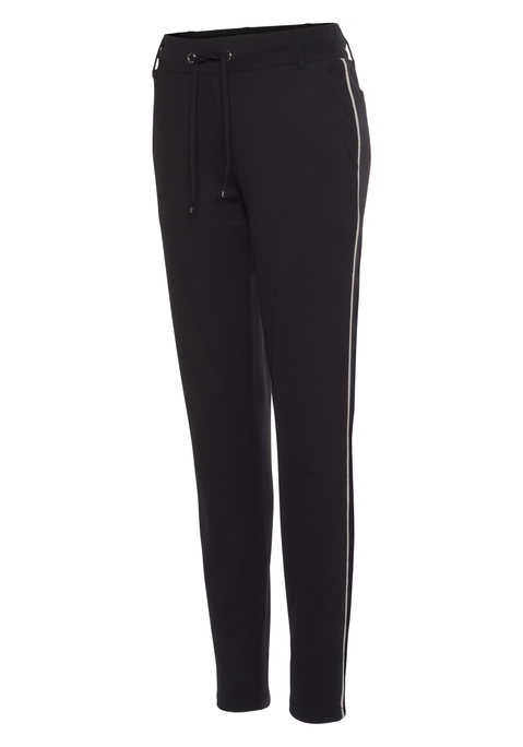 Bild: Jogger Pants von LASCANA: Joggpants von Lascana. Seitlicher Seitenstreifen entlang der Beine. Bündchen mit Bindeband und Gürtelschlaufen. Aus  70% Viskose, 25% Polyamid, 5% Elasthan.