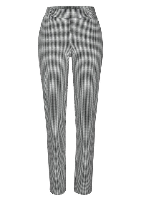 Bild: Jogger Pants von LASCANA: Gemusterte Joggpants von Lascana mit modischem Allovermuster. Hohe Taille für Halt und Komfort. Schmale Beinform. Perfekte Basis für Freizeit-Outfits. Elastisches Material für guten Sitz.