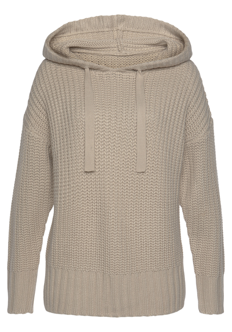 LASCANA Kapuzenpullover Damen beige Gr.32/34