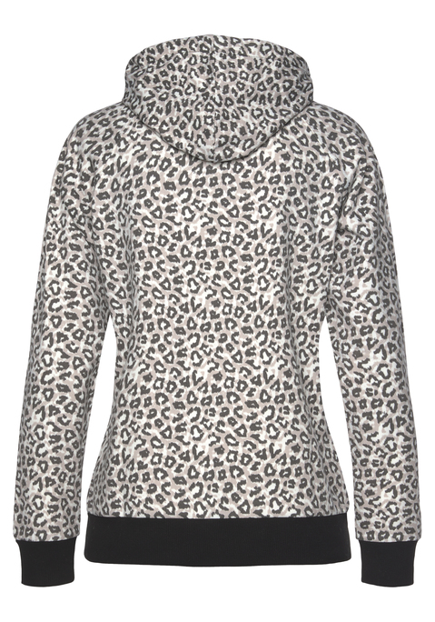 Bild: Kapuzensweatjacke von LASCANA: Sweatjacke mit Kapuze von Lascana. Durchgehender Reißverschluss in Roségold. Rippbündchen am Bund und Ärmel. Aus 50% Baumwolle (unterstützt Cotton made in Africa), 50% Polyester.