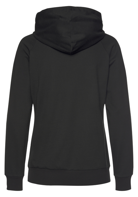 Bild: Kapuzensweatjacke von LASCANA: Sweatjacke mit Kapuze von Lascana. Durchgehender Reißverschluss in Roségold. Rippbündchen am Bund und Ärmel. Aus 50% Baumwolle (unterstützt Cotton made in Africa), 50% Polyester.