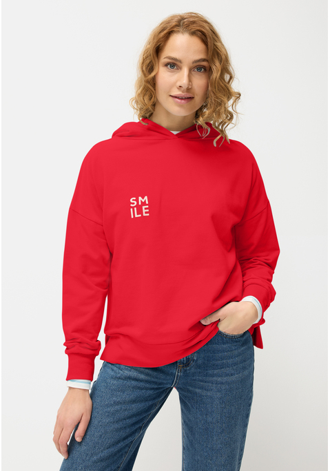 Bild: Kapuzensweatshirt von LASCANA: Bequemer Hoodie von Lascana  Mit Print auf der Rückseite und seitlichen Schlitzen. Ideal für entspannte Freizeitlooks und gemütliche Tage. In softer Baumwollqualität für höchsten Tragekomfort.