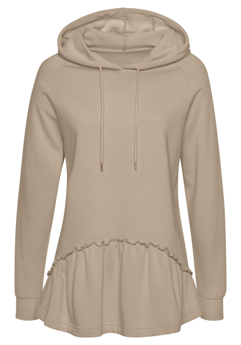 Kapuzensweatshirt von LASCANA in sand