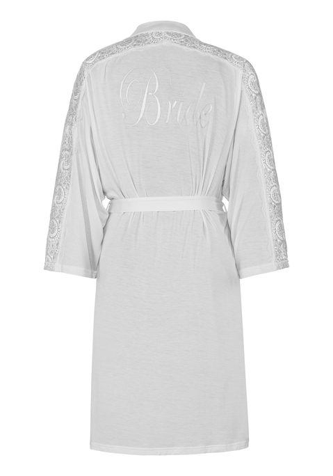 Bild: Kimono von LASCANA: Schöner Kimono von Lascana mit Spitzendetails und Bride-Backprint. Angenehme Viskosemischqualität.