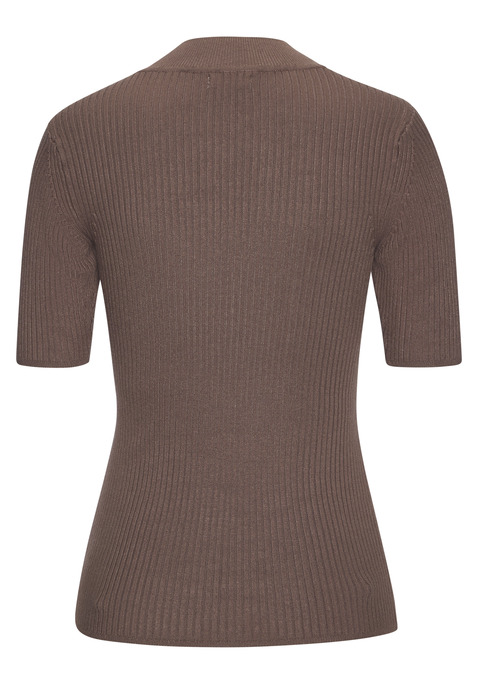 Bild: Kurzarmpullover von LASCANA: Eleganter Pullover von Lascana mit kleinem Stehkragen. Figurbetonter Passform mit schmalen Ärmeln. Passt zu vielen Outfits. Weicher Rippstrick aus Viskose-Mix.