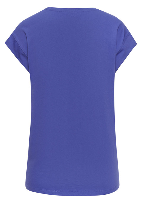 Bild: Kurzarmshirt von LASCANA: T-Shirt von Lascana mit Frontprint. Rundhalsausschnitt und kurze Ärmel. Gerade Passform mit geradem Saumabschluss. Angenehme Jerseyware aus Baumwolle.