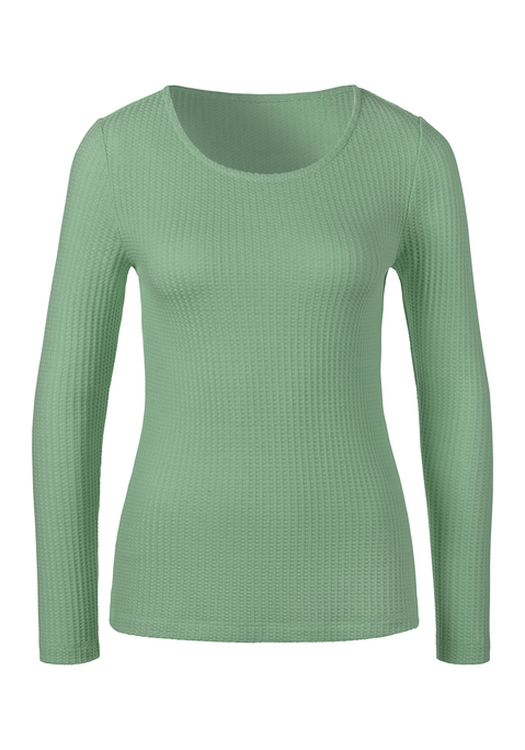 Bild: Langarmshirt von LASCANA: Weiches und schön designtes Langarmshirt im 2er-Pack von Lascana. Angenehmer Schnitt mit breitem Rundhalsausschnitt, langen Ärmeln und geradem Saum. Vielseitig kombinierbar. Aus weicher Waffelpiqué-Qualität.