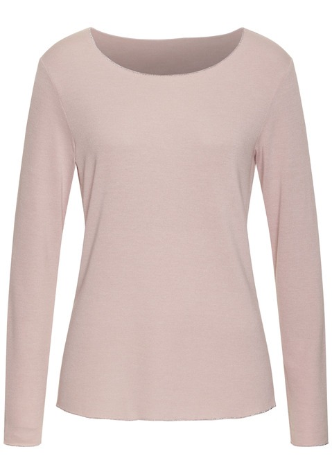 Bild: Langarmshirt von LASCANA: Unifarbenes Langarmshirt von Lascana mit feiner Glitzerkante an Rundhalsausschnitt, Saum und Ärmelabschluss. Legere Passform. Gut zu kombinieren. Weiche Qualität im Viskose-Mix.