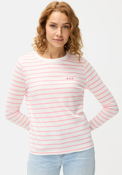 Bild: Langarmshirt von LASCANA: Maritimes Langarmshirt von Lascana im Streifenmuster. Rundhalsausschnitt mit Rippstrickbündchen. Normale Passform. Ideal für lässige Freizeitoutfits. Softe Baumwollmischung.