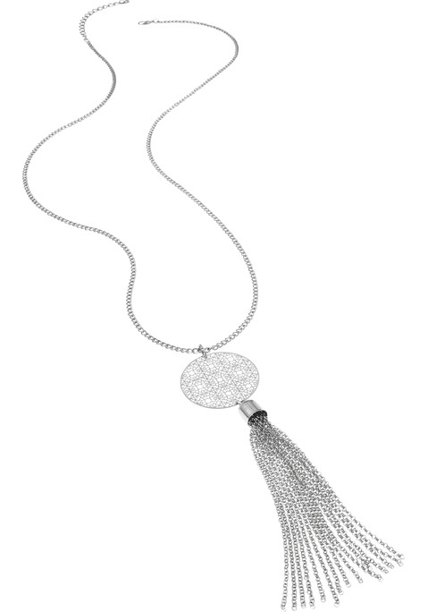 Bild: Lange Kette von LASCANA: Lange Kette von LASCANA. Mit Ornament und Tassel. Länge ca. 81cm+8cm Verl.+ Tasselanhänger.