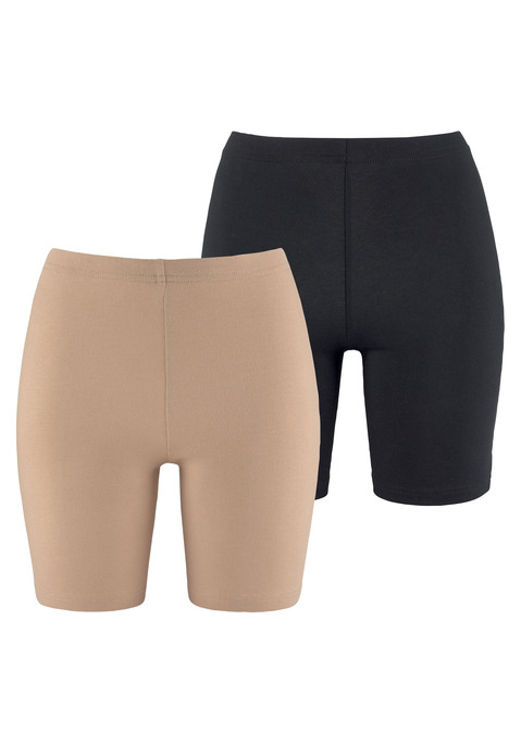 Bild: Lange Unterhose von LASCANA: Radlerhosen im 2er-Pack von Lascana für Damen. In Bermudas-Länge. Abschlüsse flach und elastisch gehalten. Trageangenehme weiche Qualität aus elastischem Jersey.