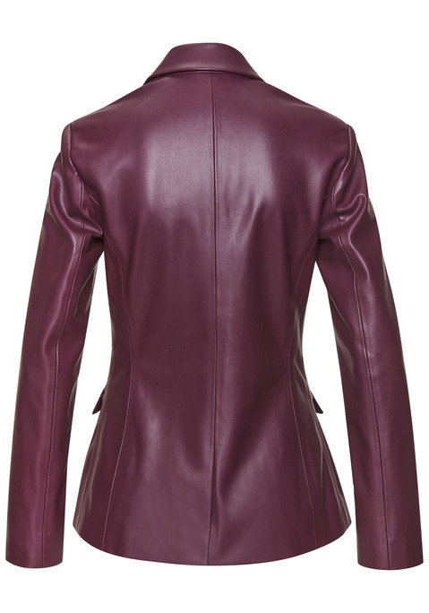 Bild: Lederimitat-Blazer von LASCANA: Blazer in Lederoptik von Lascana. Mit Reverskragen. Mit Lederimitat überzogene Knöpfe. Funktionale Klappentaschen. Taillierter Schnitt. Gefütterte Qualität.
