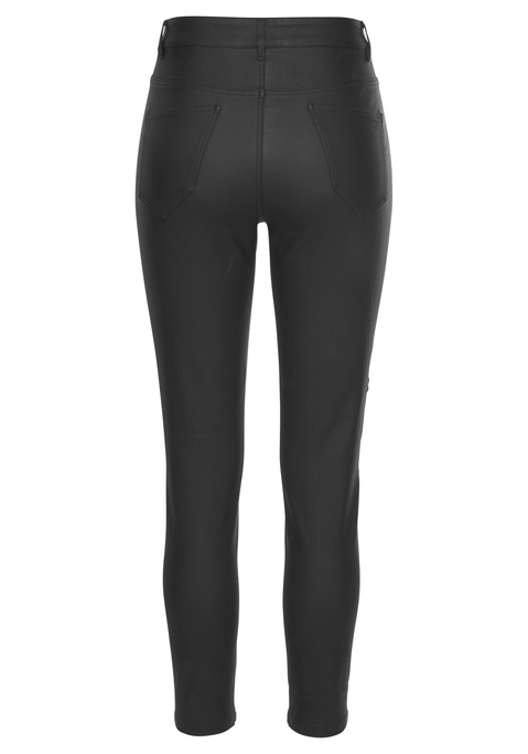 LASCANA Lederimitathose Damen schwarz Gr.34