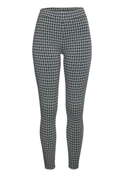 Bild: Leggings von LASCANA: Eingestricktes Design: Leggings von Lascana mit Hahnentrittmuster. Schmaler Bund und praktische Gesäßtaschen. Komfortable, elastische Qualität mit Viskose.