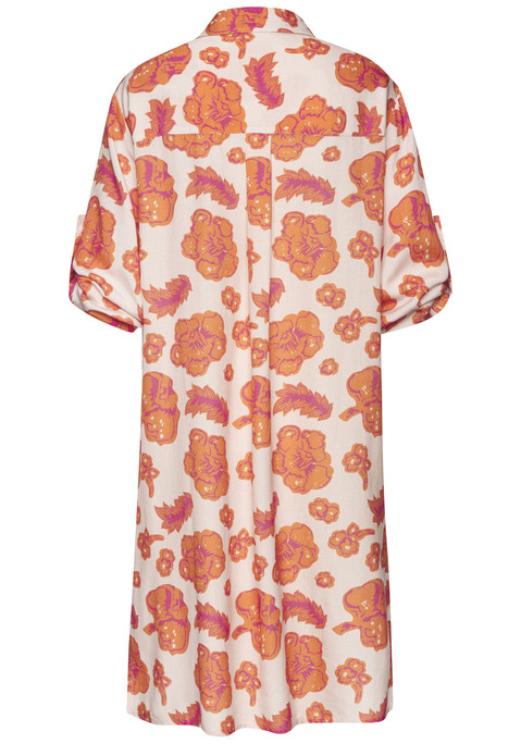 Bild: Longbluse von LASCANA: Allover bedruckte Longbluse von Lascana, jedes Teil ein Unikat. 3/4-Ärmel mit Riegel und Knopf für eine lässige Note. Klassischer Blusenkragen, gerader Saumabschluss mit seitlichen Schlitzen. Gut kombinierbar. Aus hochwertigem Leinenmix.
