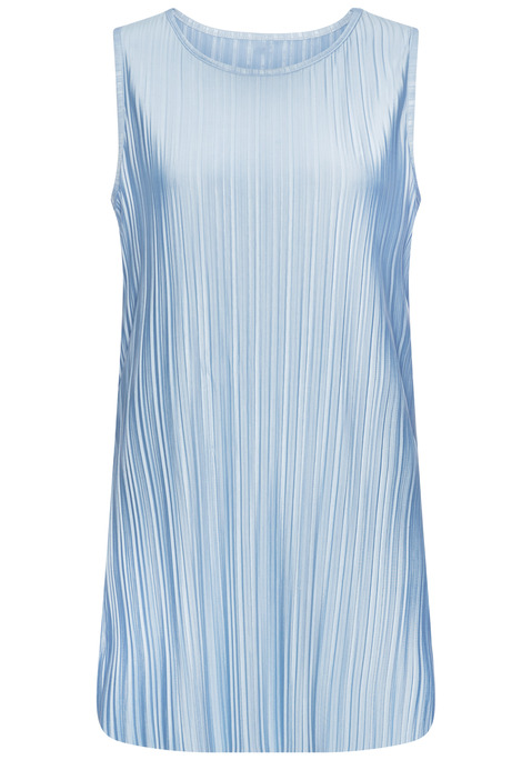 Bild: Longtop von LASCANA: Longtop von Lascana in schimmernder Qualität. Mit Plisseefalten. Rundhalsausschnitt, ärmellos, figurumspielender Schnitt, zwei seitliche Saumschlitze. Trageangenehme Qualität.
