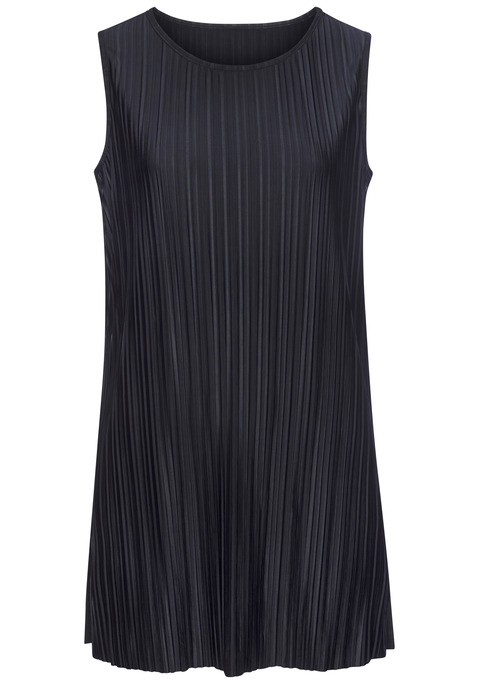 Bild: Longtop von LASCANA: Longtop von Lascana in schimmernder Qualität. Mit Plisseefalten. Rundhalsausschnitt, ärmellos, figurumspielender Schnitt, zwei seitliche Saumschlitze. Trageangenehme Qualität.