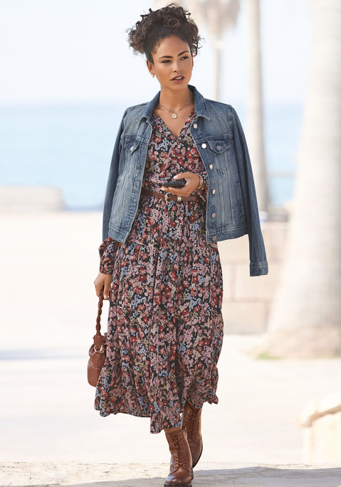 Maxikleid von LASCANA in floral-bedruckt