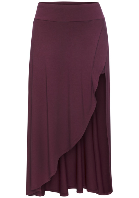 Bild: Maxirock von LASCANA: Raffinierter Maxirock von Lascana mit integrierten Radler-Shorts. Bemerkenswert: der hohe seitliche Beinschlitz. Breiter Bund mit Gummizug. Leicht ausgestellte Passform. Vielseitig einsetzbar. Elastischer Viskose-Jersey.