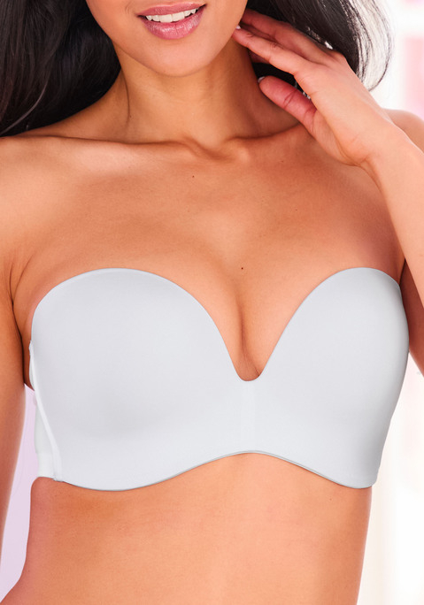 Bild: Multiway-BH von LASCANA: Multiway-Push-up-BH mit integrierter Stützfunktion. Mit transparenten, abnehmbaren Trägern. 3 Tragevarianten: mit Träger, ohne Träger und Träger hinten überkreuzt. Seitliche, flexible Stäbchen und Silikonstreifen sorgen für einen optimalen Halt. Träger und Rückenverschluss verstellbar. Aus 68% Polyamid, 20% Polyester, 12% Elasthan.