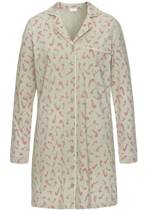 Bild: Nachthemd von LASCANA: Klassisches Nachthemd von Lascana mit durchgehender Knopfleiste. Aufgesetzte Brusttasche. Aus angenehmer Baumwollqualität.