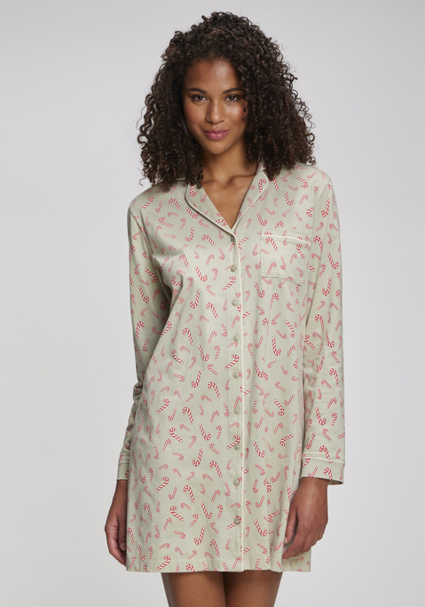 Bild: Nachthemd von LASCANA: Klassisches Nachthemd von Lascana mit durchgehender Knopfleiste. Aufgesetzte Brusttasche. Aus angenehmer Baumwollqualität.