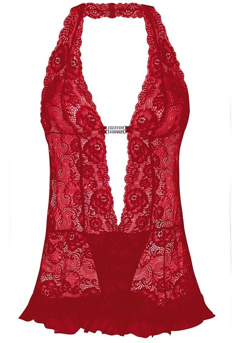 Bild: Neckholder-Body von LASCANA: Neckholder mit aufregend tiefem Ausschnitt, ganz aus elastischer Spitze. Tolle Schmuckbändchen vorn. Im Schritt zu öffnen. Erotische Dessous. Reizvolle Dessous. Reizwäsche. Verführerische Dessous. Spitzen-Dessous. Romantische Dessous. Verspielte Dessous. Aus 90% Polyamid, 10% Elasthan.