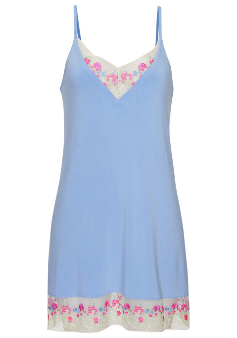 Bild: Negligé von LASCANA: Leichtes Negligé von Lascana mit schönen Spitzeneinsätzen und verstellbaren Trägern. Weiche Viskosequalität für ein angenehmes Tragegefühl.