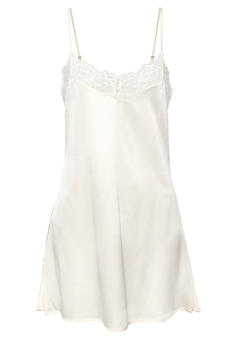 Bild: Negligé von LASCANA: Feminines Negligé mit extravaganten Knöpfchen in der vorderen Mitte. Rundherum aus einer edlen, schimmernden Qualität mit hohem Seidenanteil. Mit hübscher, floraler Spitze am Dekolleté. Individuell verstellbare Träger. Mit Liebe & Leidenschaft in Hamburg. Aus 90% Seide, 6% Elasthan, 4% Polyamid.