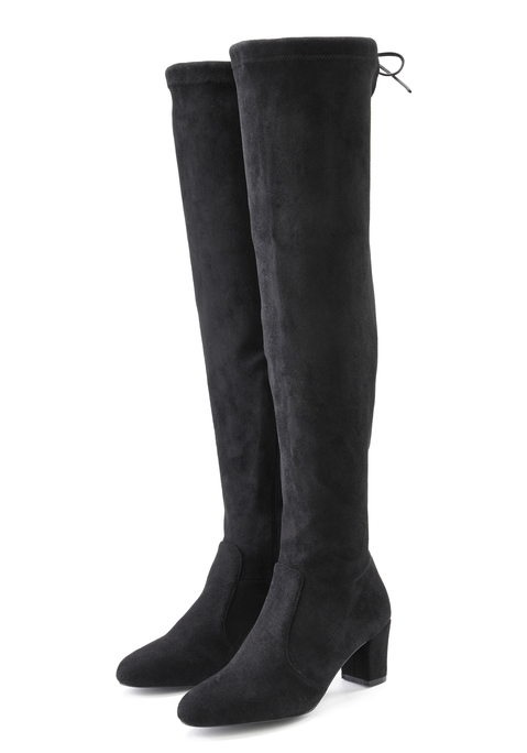 Bild: Overkneestiefel von LASCANA: Overknee-Stiefel aus stretchigem Material von LASCANA. Obermaterial aus Microfaser. Futter aus Textil. Decksohle aus Lederimitat. Laufsohle aus Synthetik. Absatzhöhe ca. 6 cm.