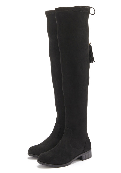 Bild: Overkneestiefel von LASCANA: Stiefel mit elastischem Schaft von LASCANA. Obermaterial aus Microfaser. Futter aus Textil. Decksohle aus Lederimitat. Laufsohle aus Synthetik.