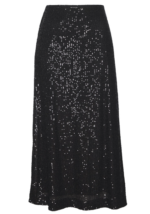 Bild: Paillettenrock von LASCANA: Schimmernder Paillettenrock von Lascana mit elastischem Gummibund. Leicht ausgestellte Passform und kniebedeckend für angenehmen Tragekomfort. Gefütterte, elastische Qualität.