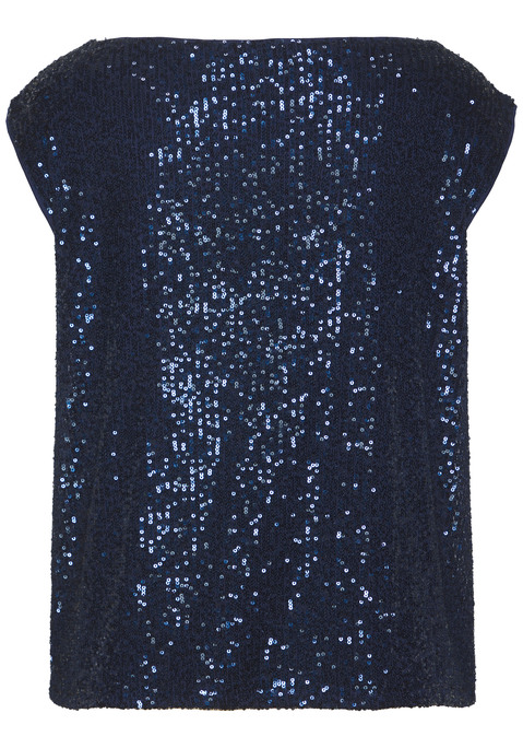 Bild: Paillettenshirt von LASCANA: Unifarbenes Shirt von Lascana im Pailletten-Look. Weiter Rundhalsausschnitt, auch als One-shoulder-Top tragbar. Gerader Saumabschluss. Für besondere Gelegenheiten. Mit Futter aus einem weichen, trageangenehmen Material.