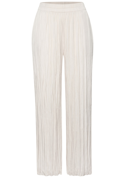 Bild: Palazzohose von LASCANA: Schicke Palazzohose von Buffalo mit stylischen Plisseefalten. Weite Beine. Figurumspielende Passform. Ideal für diverse Anlässe wie Strand, Festtage und Freizeit. Satinierte Ware aus Webstoff.