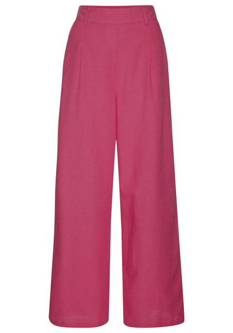 Bild: Palazzohose von LASCANA: Hose von Lascana mit weitem Bein. Seitliche Eingrifftaschen. Mit Gürtelschlaufen. Gummizug am hinteren Bund. Leichter Leinenmix.