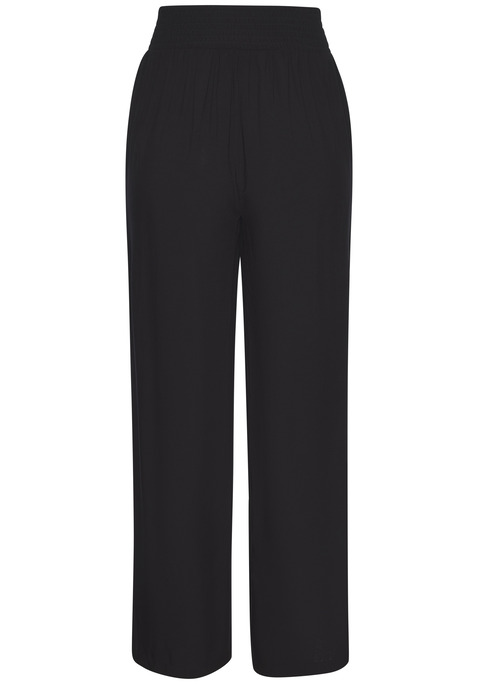 Bild: Palazzohose von LASCANA: Schlichte unifarbene Palazzohose von Lascana. Weites Bein. Gesmokter Bund. Praktische Seitennahttaschen. Zu vielen verschiedenen Looks kombinierbar. Locker fallende Webware.