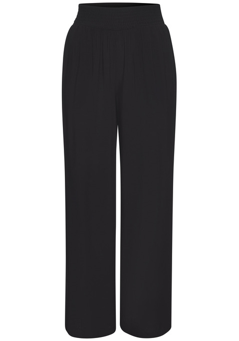 Bild: Palazzohose von LASCANA: Schlichte unifarbene Palazzohose von Lascana. Weites Bein. Gesmokter Bund. Praktische Seitennahttaschen. Zu vielen verschiedenen Looks kombinierbar. Locker fallende Webware.