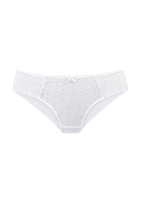Bild: Panty von LASCANA: Verspielte Panty mit feiner Zierschleife und edlem Perlenaccessoire vorne mittig. Aus zartem Mesh mit blumiger Stickereispitze und edler Spitze. Mit eingearbeitetem Baumwollzwickel. Passende BHs aus der gleichen Serie erhältlich. Mit Liebe & Leidenschaft in Hamburg kreiert. Transparente Unterwäsche Damen. Reizwäsche. Verführerische Dessous. Spitzen-Dessous. Romantische Dessous. Verspielte Dessous. Aus 78% Polyamid, 14% Polyester, 8% Elasthan.