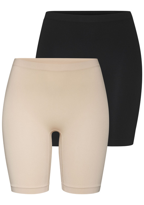 Bild: Panty von LASCANA: Lange Unterhose von Lascana im praktischen 2er-Pack. Modisches Radlerhosen-Design. Breiter Komfortbund. Ohne Seitennähte verarbeitet für noch mehr Komfort. Softe Microfaser-Qualität.