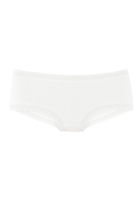 Bild: Panty von LASCANA: Lascana Pantys im 3er-Pack. Mit grafischer Spitze an Taillen- und Beinabschlüssen. Allover bedruckt und uni in einer Packung.