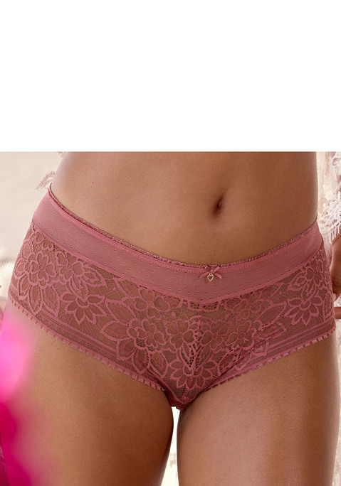 Bild: Panty von LASCANA: Verspielte Panty mit feiner Zierschleife und hübschem Herzaccessoire vorne mittig. Aus leicht transparenter, blumiger Jacquardspitze. Mit eingearbeitetem Baumwollzwickel. Passende BHs aus der gleichen Serie erhältlich. Mit Spitze, die anteilig recyceltes Polyamid enthält. Aus 89% Polyamid, 11% Elasthan.