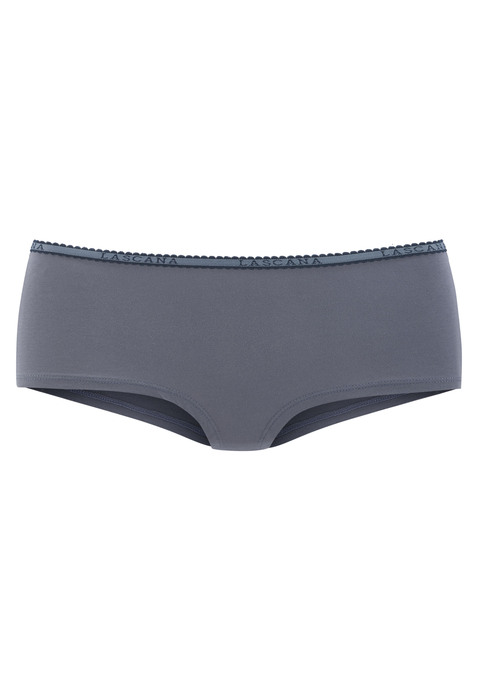 Bild: Panty von LASCANA: Bequeme Pantys von Lascana im praktischen 4er-Pack. Weiches Logobündchen mit kontrastfarbener Muschelborte. Flache Beinabschlüsse. Aus angenehm elastischer Baumwolle.